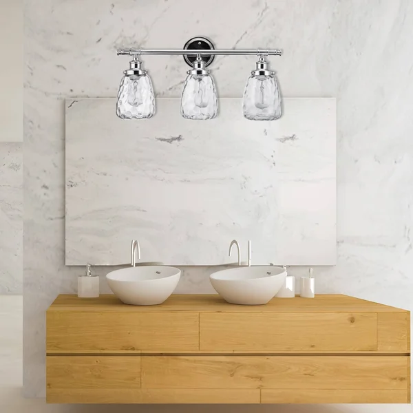 Globe Electric Lauzon 5-Piece Chrome All-in-One Bathroom Vanity Light Set 51416