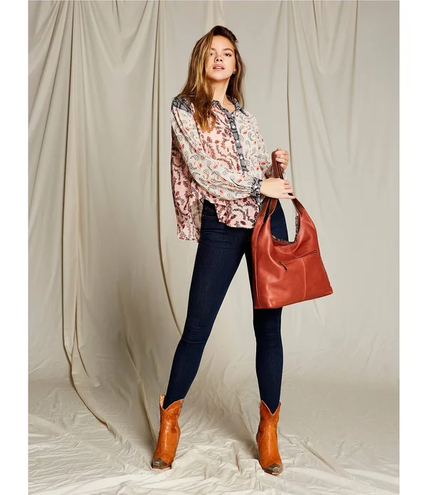 The Sak Huntley Hobo Bag - Indigo Crochet Leather