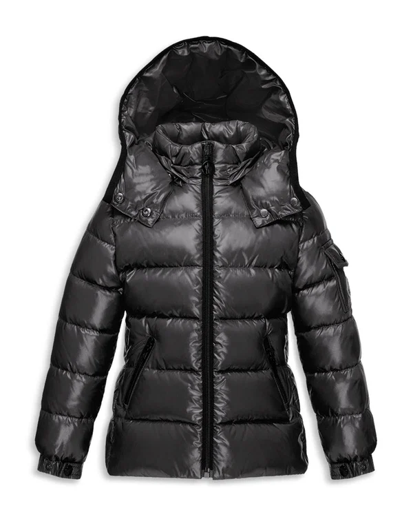Moncler Black Bady Down Hooded Coat