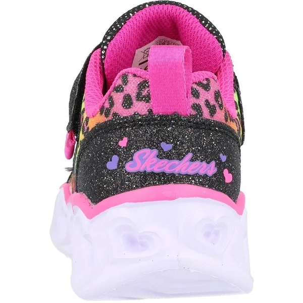 Skechers Heart Lights 302145L - Girls 11.5 Toddler Black Sneaker Medium