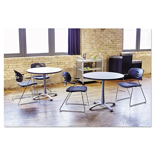 Safco Cha-Cha Sitting Height Table Base, X-Style, Steel, 29x22 High, Metallic Gray
