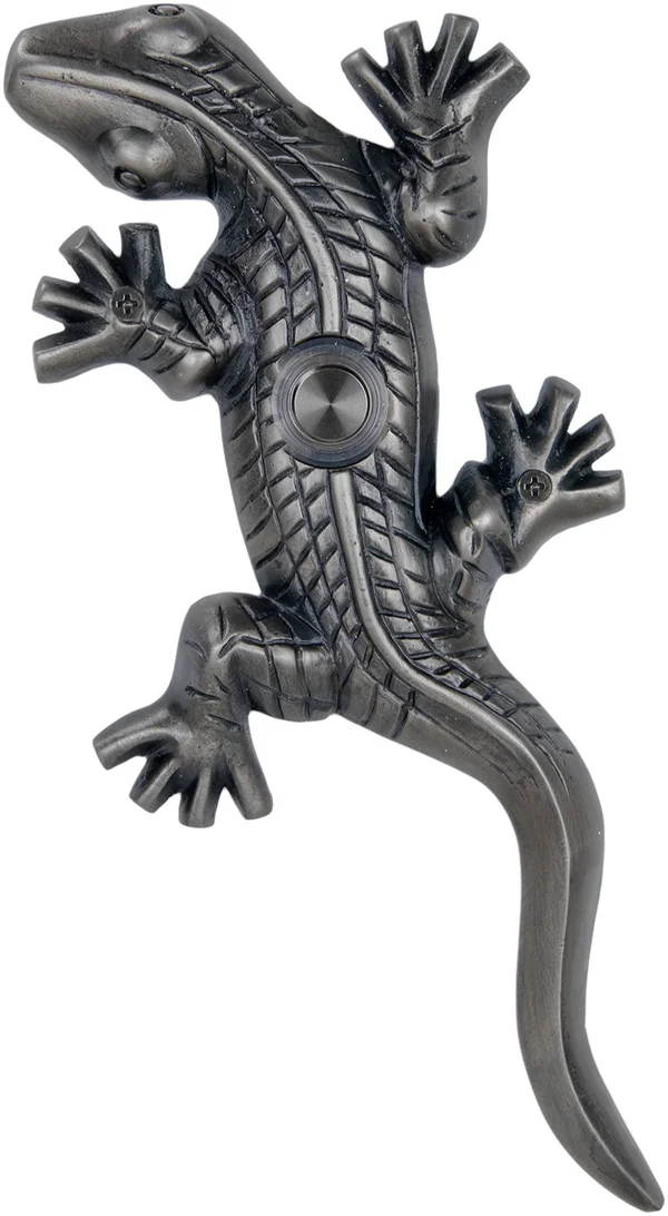 Waterwood WW150PW Brass Lizard/Gecko Doorbell, Pewter