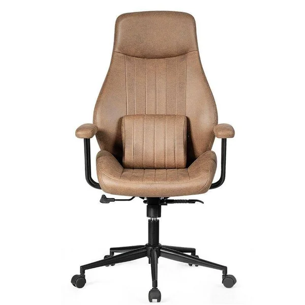 Adjustable Ergonomic High Back Office Chair with Lumbar Support Brown
