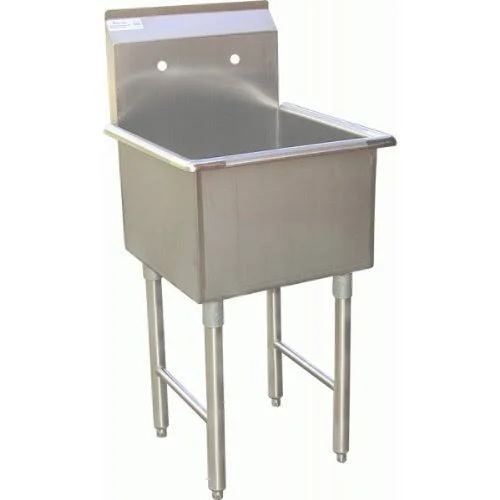 Ace SEE18181P Economy 1 Compartment Stainless Steel Commercial Food Preparation Sink 18x22W x 18x22L NSF
