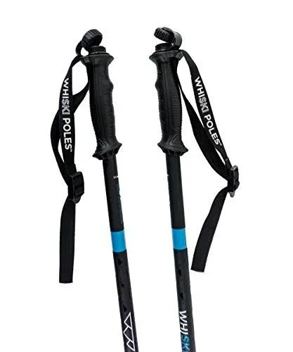 Whiski Poles Are High Performance Ski Pole Flasks Holding 16 oz + Free Collapsible Funnel + Stickers!, Matte Black, 120 cm, 48