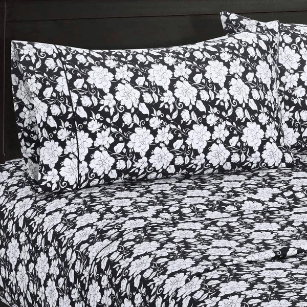 Printed Cotton Sheet Set 300 Thread Count Queen, Agnes