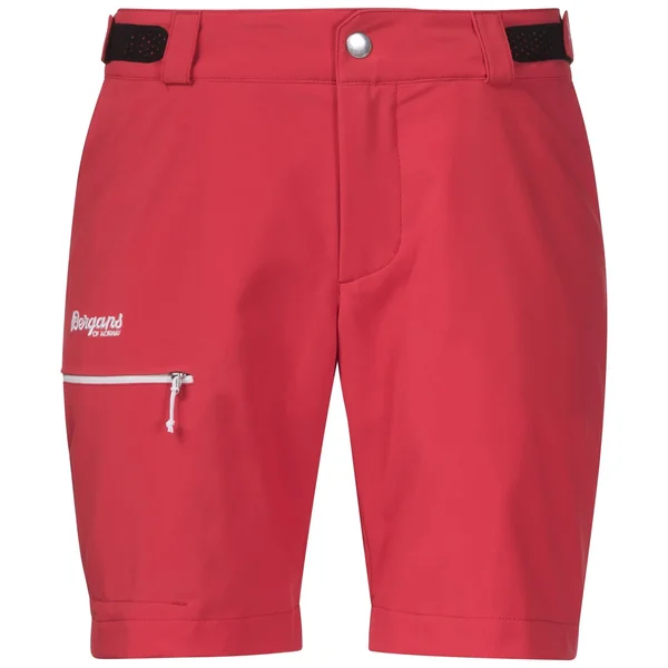Bergans Slingsby LT Softshell Shorts Red - Womens Shorts, Size - Color Strawberry - White