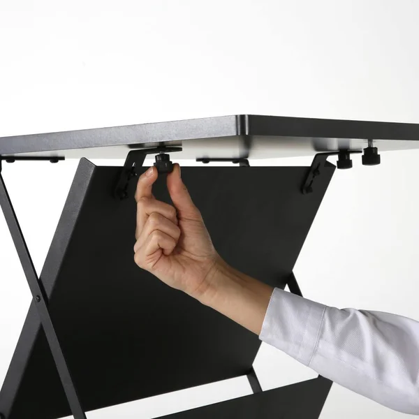 Mu0026t Displays Foldable Counter with Steel Literature Holder and Carrying Bag, Magazine Rack, Brochure Display Stand, Catalog