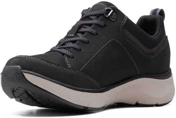 Clarks Womens Wave 2.0 Lace. Black Combination Size 9.5