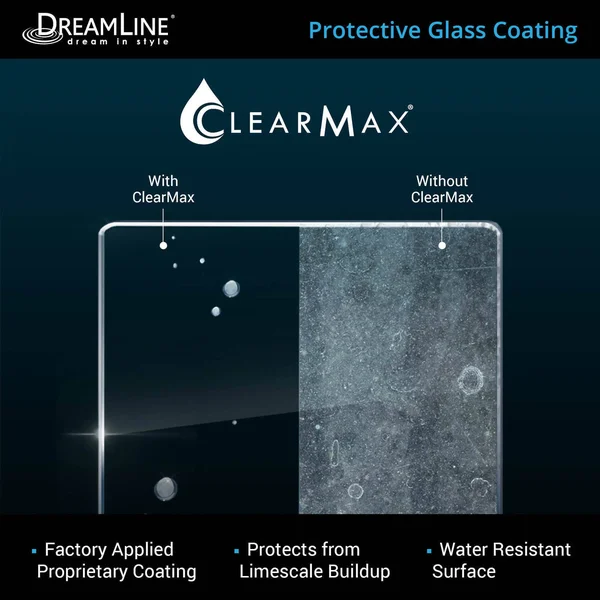 DreamLine SHEN-2636360-09 Prism Plus 36 in. D x 36 in. W x 72 in. H Frameless Hinged Shower Enclosure in Satin Black