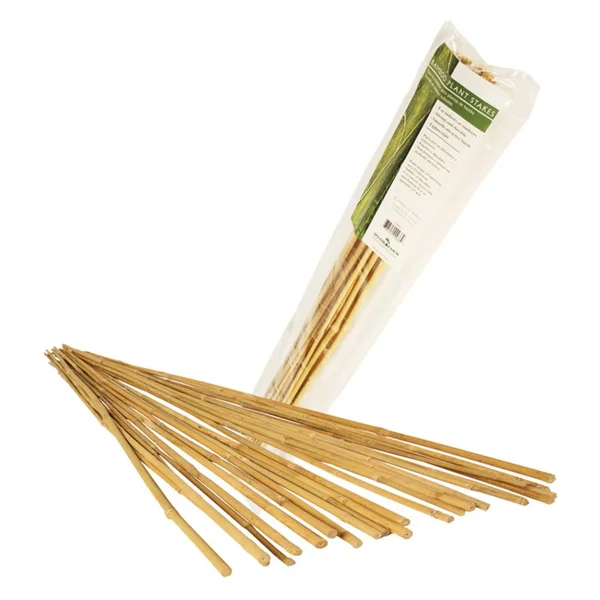 Hydrofarm HGBB8 Natural Bamboo Stakes, 8& - 25 pack