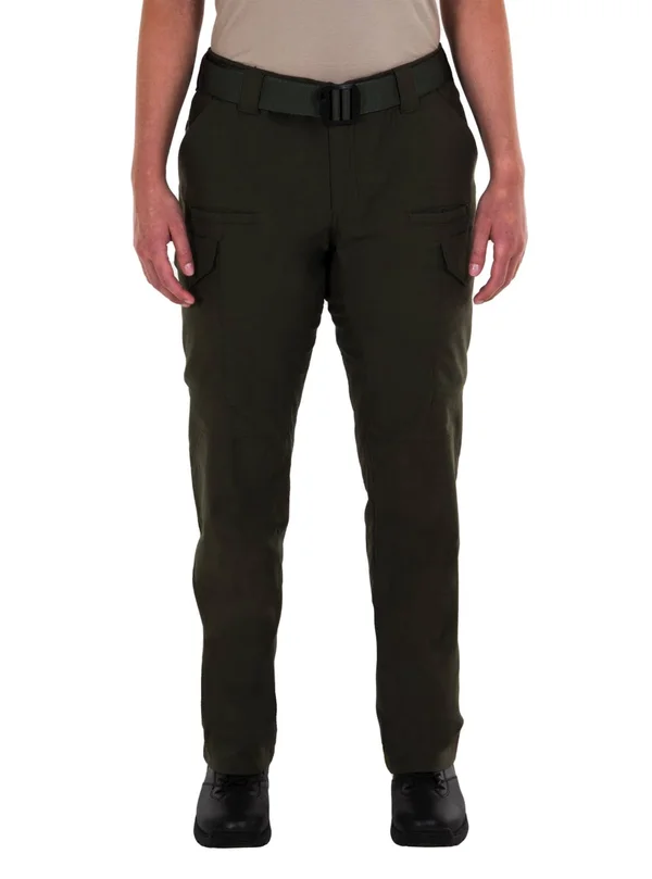 First Tactical 124011 Womens V2 Tactical Pants, Stretch Waist, Polyester/Cotton, Available in Black, Khaki Brown, Olive Drab Gre