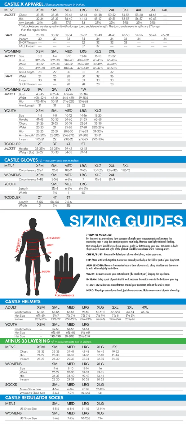 Castle x Epic Mens Snowmobile Gloves - Gray - Large
