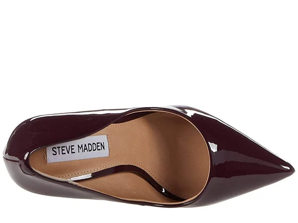 Steve Madden Vala Burgundy Patent, Size 6