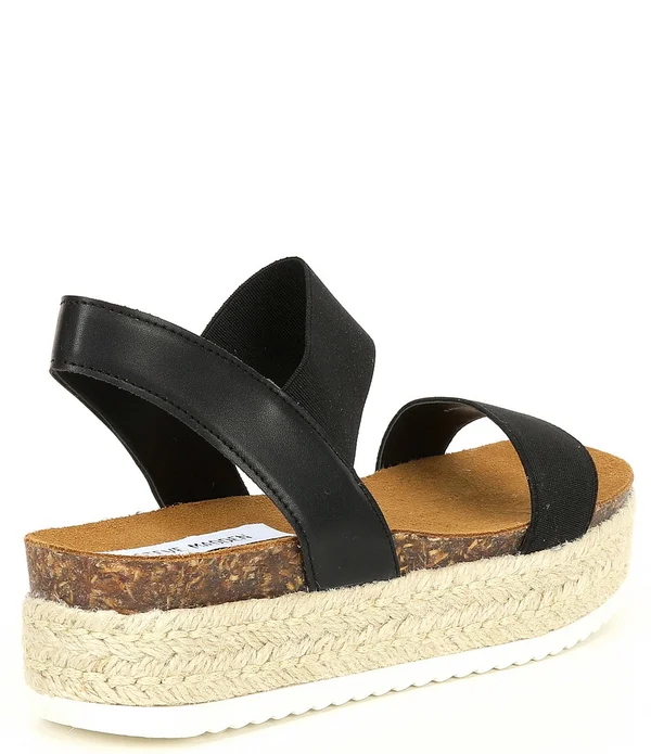 Steve Madden Jaklin Platform Sandals - Black - 10