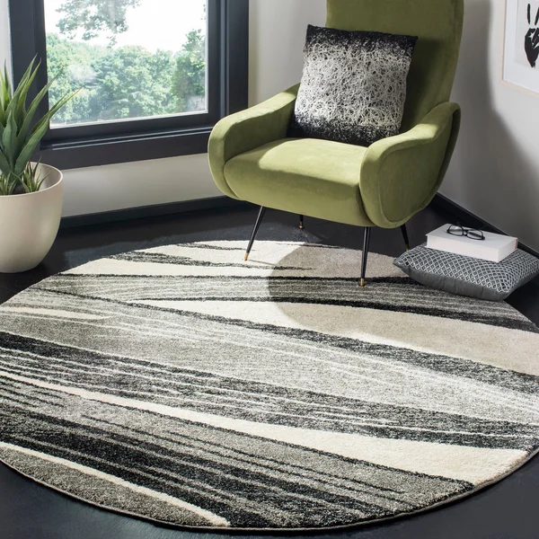 Safavieh Retro Light Grey & Ivory 2&-3x22 x 9& Rug