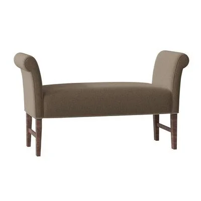 Garfield Upholstered Bench Fairfield Chair Body Fabric: 9177 Avocado, Leg Color: Tobacco