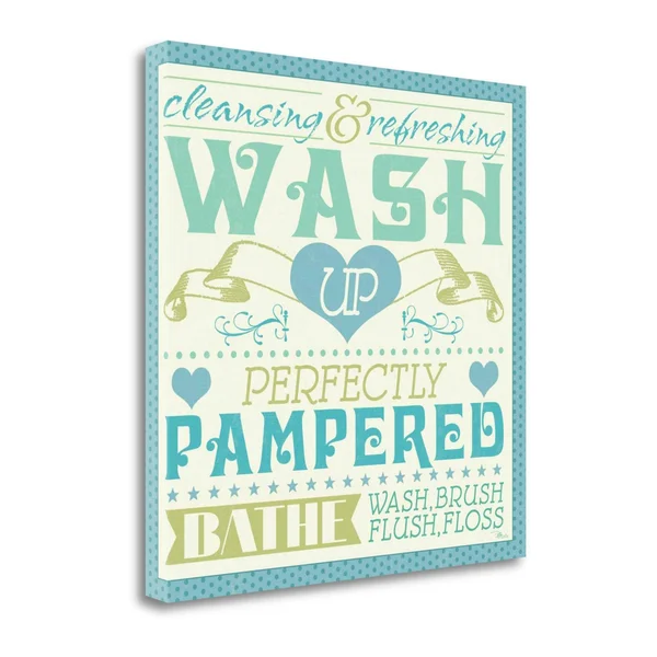 Wash Up VI by Pela Studio - Textual Art Print on Canvas Tangletown Fine Art Size: 24x22 H x 24x22 W x 1.5x22 D