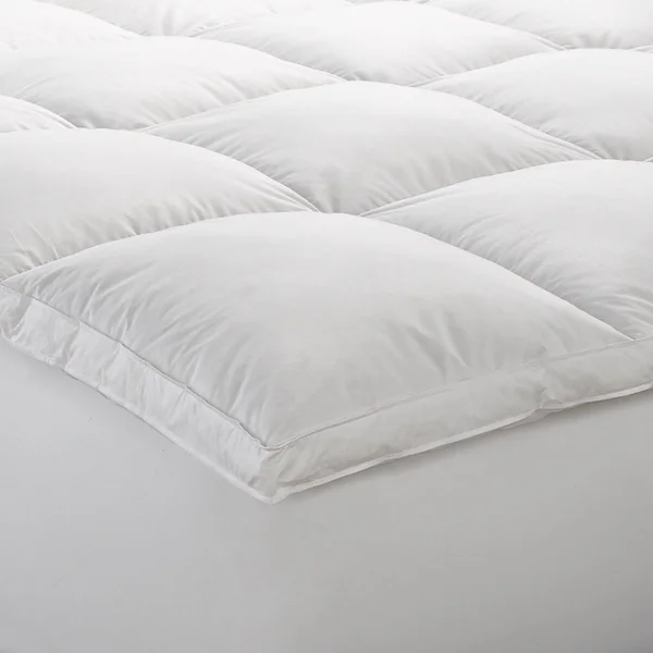 White Goose Down Feather Bed - Cal King