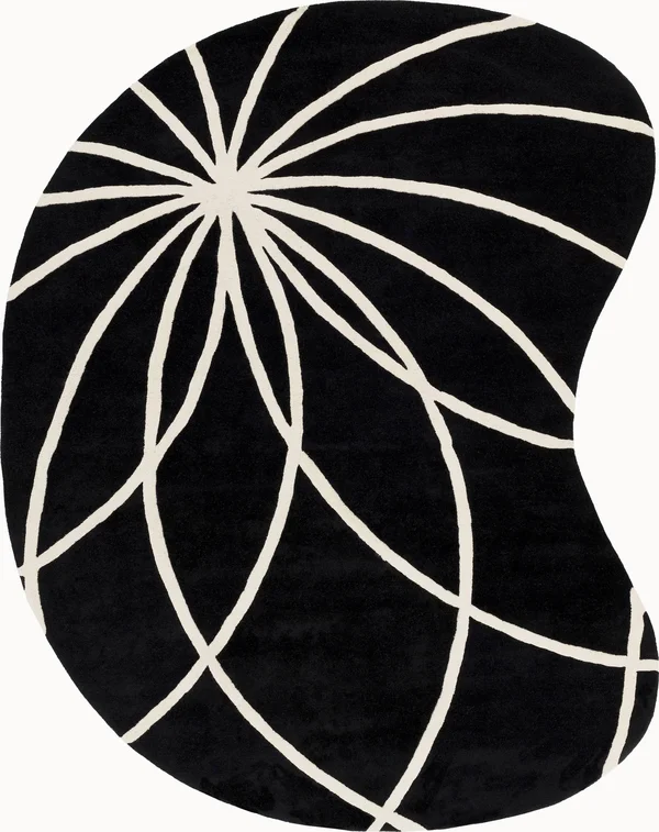 Surya Forum FM-7072 Area Rug, 5& x 8& Black