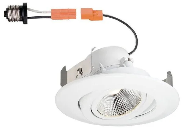 EnviroLite 4 in. 3000K Remodel Directional Gimbal White Integrated LED Recessed Trim (6-Pack)