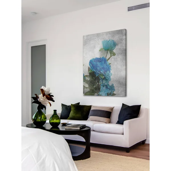 Marmont Hill Midnight Blue 3 Painting Print on Wrapped Canvas, 30x22x45x22