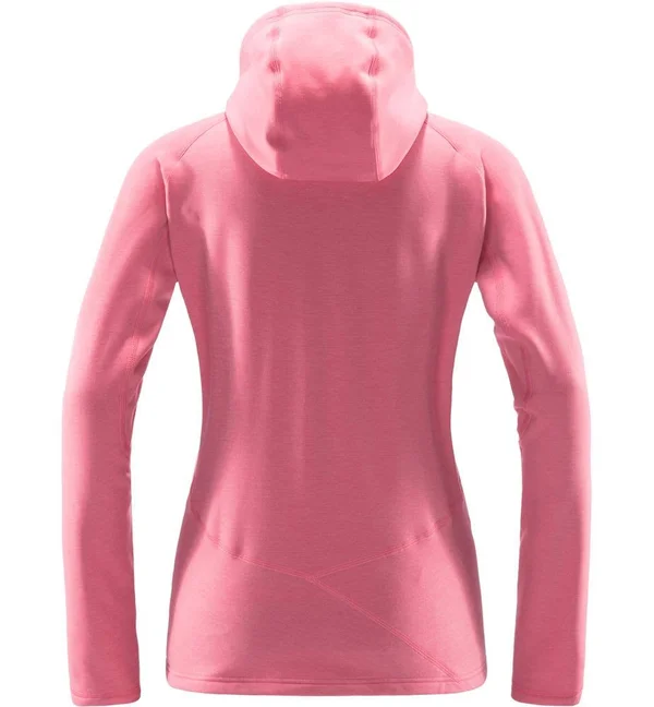 Haglofs Heron Hood pink - Womens Fleece Jacket, Size - Color Tulip Pink