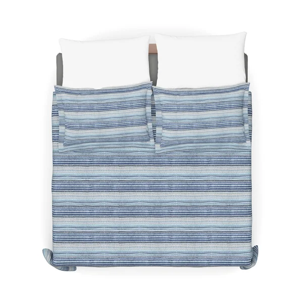 The Curated Nomad Flora Blue Quilt Set Full/Queen 3 Piece