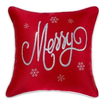 Rainsville Christmas Embroidered The Holiday Aisle Product Type: Throw Pillow