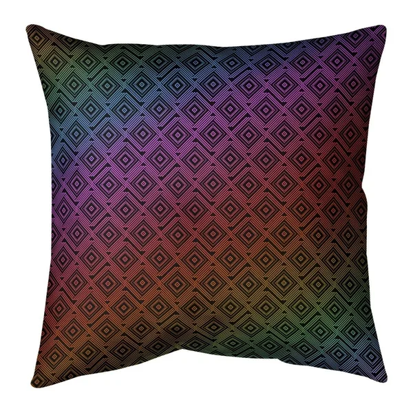 Fun Square Maze Throw Pillow - 26 x 26 - White Ombre - Cotton
