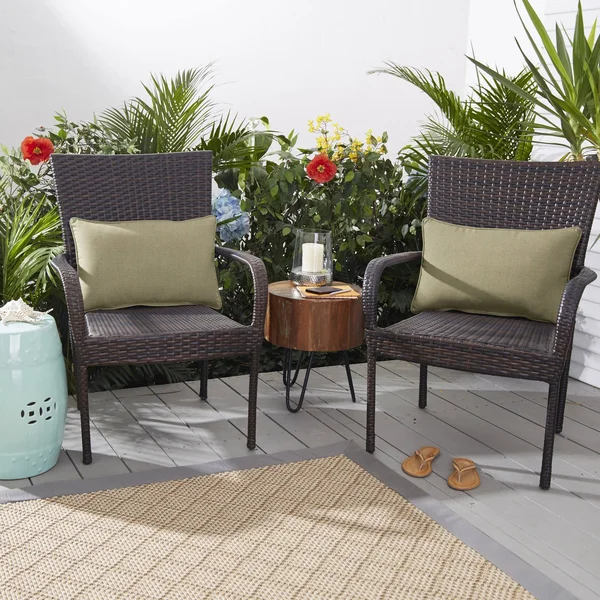 Beige Corded Indoor/ Outdoor Pillow Set - 12 in x 18 in