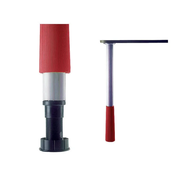 Richelieu 654 23 inch Tall Square Steel Table Leg, Red