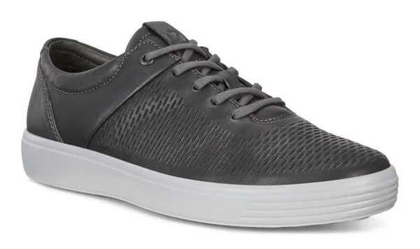 Ecco Men's Soft 7 Premium Tie Sneaker, Titanium, 10-10.5