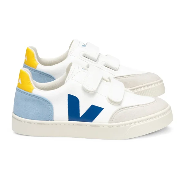 Veja - Velcro V-12 Leather Sneakers - Girl - Blue