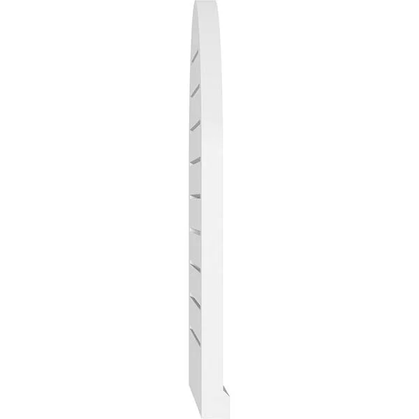 Ekena Millwork GVPRT16X3203SF 16x22W x 32x22H Round Top Surface Mount PVC Gable Vent: Functional - w/ 2x22W x 2x22P Brickmould Si
