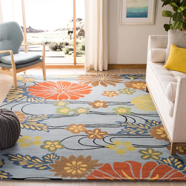 Safavieh Soho SOH738B 8&3x22 x 11&0x22 Blue - Multi Area Rug
