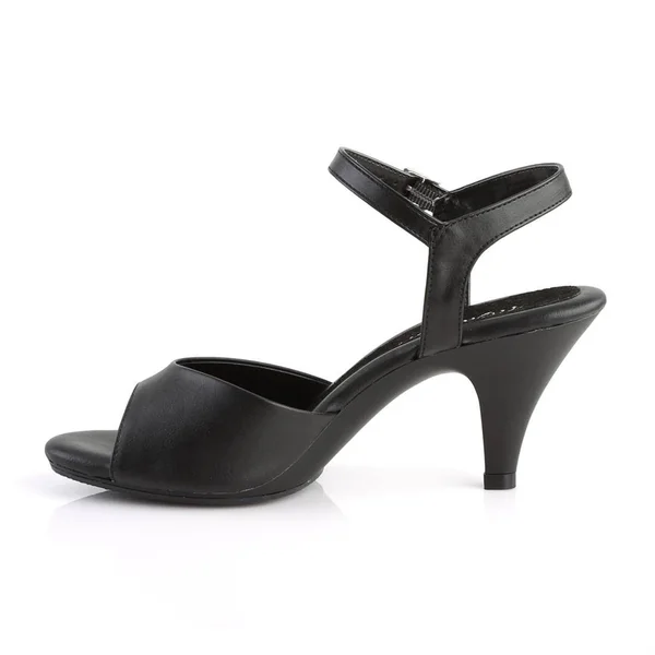 Fabulicious Belle-309, 3x22 Heel Ankle Strap Sandal - Silver 6
