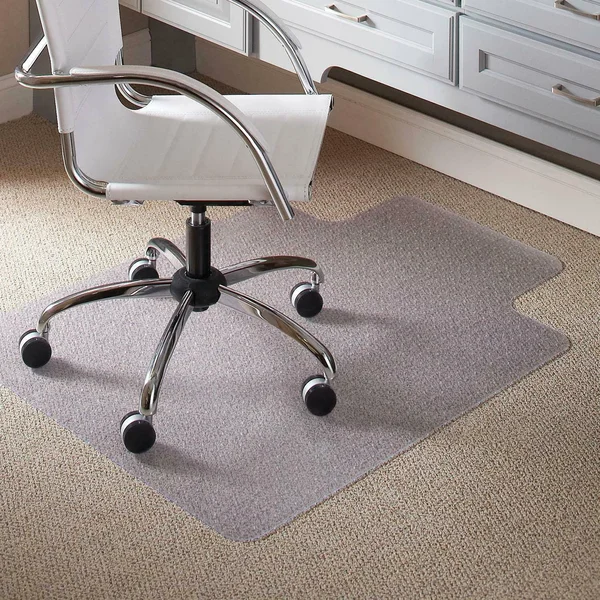 ES Robbins Chair Mat for Carpet - Low Pile, 46x22 x 60x22 with Lip, Clear