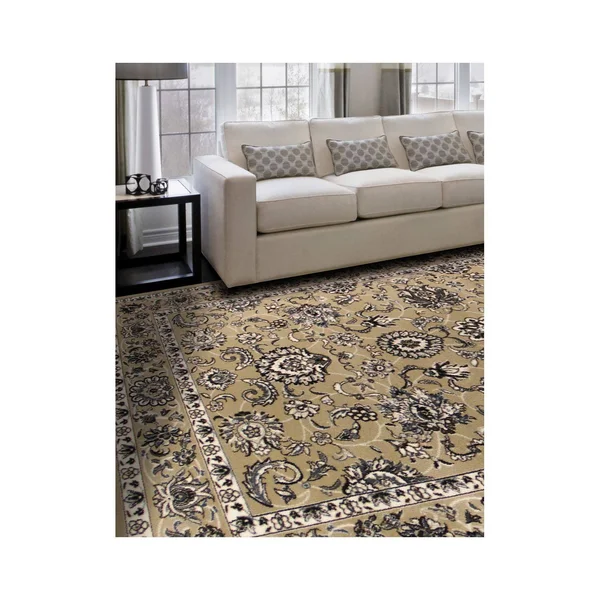 Art Carpet Arabella Traditional Border Beige 2 ft. x 8 ft. Runner Rug
