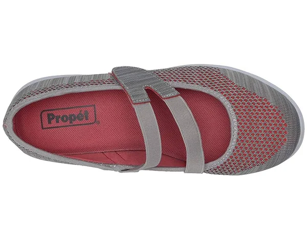 Propet Women's TravelWalker Evo Mary Jane - Size: 7, Light Grey Mesh