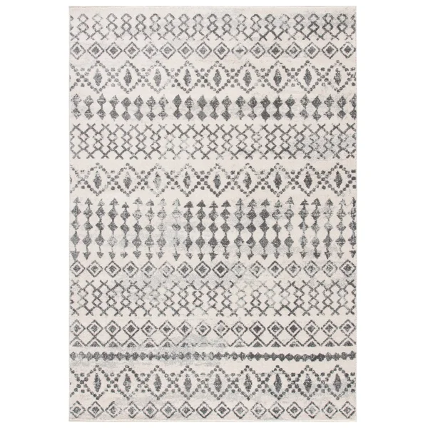 Safavieh Tulum Herbert Distressed Southwestern Area Rug - 6&7 inch x 6&7 inch Round, Ivory/Pink