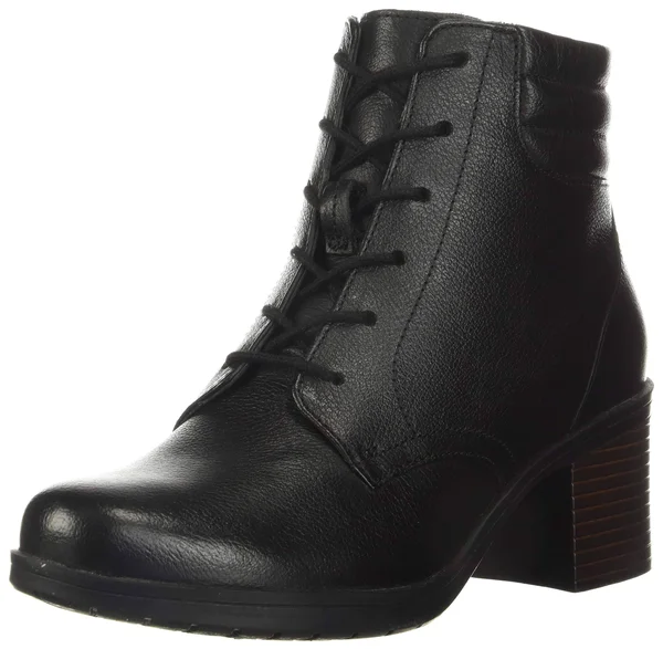 Clarks Women's Hollis Jasmine Boot Black Leather 9