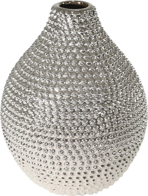 Sagebrook Home Silver Spiked Ceramic Vase 12068-06