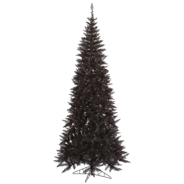 Vickerman 6.5& Black Fir Slim Artificial Christmas Tree - Unlit