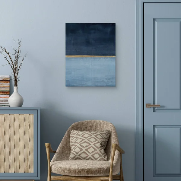 Two Blues by Belle Maison Canvas Art Print - 30x40