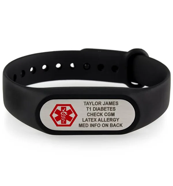 Sportfit Tech Med ID Band in Black - Lauren's Hope