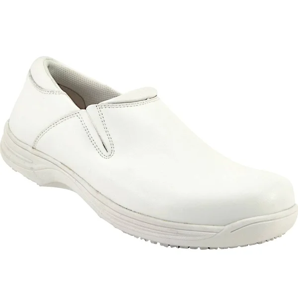 Women's Genuine Grip Footwear Slip-Resistant Slip-On Work Shoes - Size: 6, White