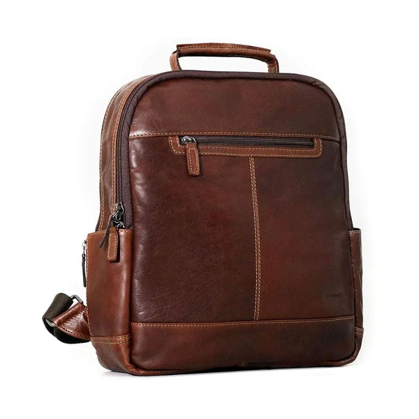 Jack Georges Voyager Small Convertible Messenger Backpack - Brown