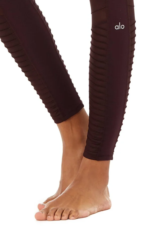 Alo Yoga High-Waist Moto Legging - Women's Oxblood, M