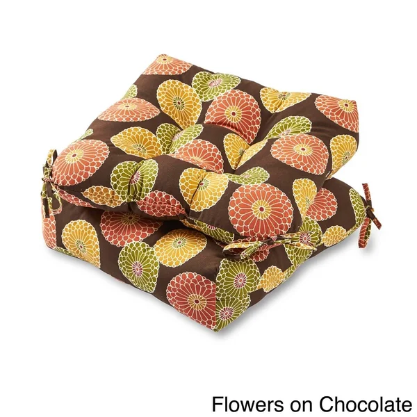 Greendale Home Fashions 20-inch Outdoor Chair Cushion (Set of 2) Timberland Floral